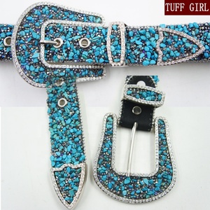 Nuova Cintura TUFFGIRL per <span class=keywords><strong>Donna</strong></span>, Moda con Strass e Pietre, Stile Western, Versatile per Jeans - Product Image 4