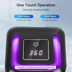 Pulitore ad ultrasuoni dentiere fermi dentali 360 gradi pulizia profonda fonte di energia elettrica pulizia automatica