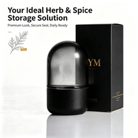 Pot en verre transparent vide de 100 ml avec couvercle sécurité enfant, bouteille de rangement hermétique portable pour pilules, herbes sèches, épices - Vente en gros