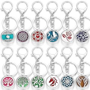 Factory Custom Round 28mm Perfume <b>Key</b> <b>Chain</b> Stainless Steel Fragrance Diffuser Perfume Aromatreatment <b>Key</b> <b>Chain</b> - Product Image 1