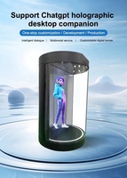 5,5/10,1/21,5/75 pulgadas AI Interacción humana virtual Holo tubo pantalla transparente 3D holograma gabinete publicidad cubo pantalla
