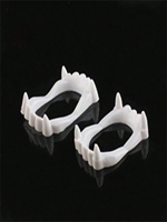 MADESHINE Vente en gros de costumes d'Halloween, cadeaux de fête, femmes, hommes, démon, brillant dans le noir, crocs de vampire, fausses dents, matériau PP, usine