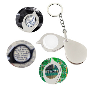 Pocket Portable Magnifier 30mm Glass Lens Keychain Reading Tool - Product Image 2
