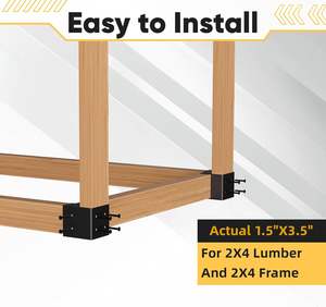 Supports d'angle à angle droit à 3 voies pour 4x4 et 2x4 Bois Matériau métallique pour <span class=keywords><strong>établi</strong></span>s Étagères de garage Projets de bricolage en bois - Product Image 4