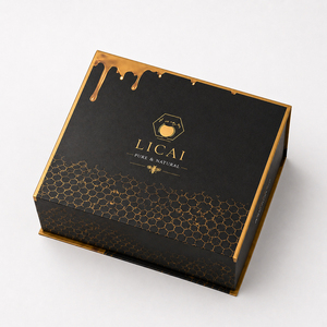 Confezione Regalo di Lusso in Cartoncino con Logo Personalizzato per Vasetto di Miele - Product Image 2