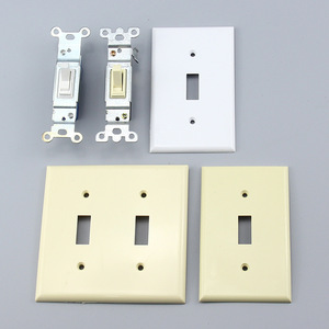 <span class=keywords><strong>Prise</strong></span> murale américaine 3 broches 15A 125V en cuivre et matériau <span class=keywords><strong>PC</strong></span>, prises électriques 2 sorties, amélioration de l'habitat - Product Image 2