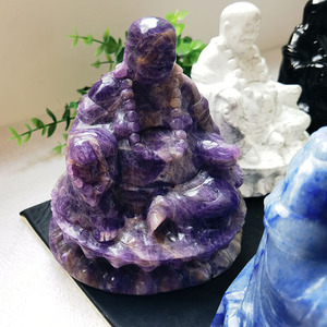 Statue de Bouddha Améthyste Grande Taille Sculpté à la Main Cristal Rose Quartz Bouddha <span class=keywords><strong>Sculpture</strong></span> - Product Image 3