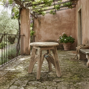 Taburete redondo Abelle, diámetro 40 cm, combina un diseño elegante con una construcción robusta, perfecto para un asiento elegante. - Product Image 3