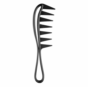 Peigne à dents larges à double usage pour hommes, pour le coiffage en salon, pour <span class=keywords><strong>cheveux</strong></span> secs ou mouillés, avec embout creux arrondi, manche en plastique tendance, brosses à <span class=keywords><strong>cheveux</strong></span> - Product Image 6