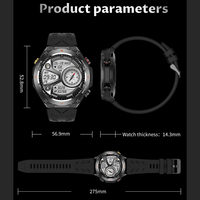 SENBONO Montre Connectée GPS Homme Écran HD 1,45'' avec GPS Intégré, Altimètre, Baromètre, Boussole et Commande Vocale IA, Compatible Android et iPhone