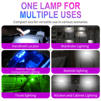 TGZ Lampu Dome USB Tujuh Warna Lampu Bagasi Atas LED Magnetik Sensor Lampu Baca yang Dipasang di Kendaraan 5V