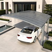 Fabricant de abris de voiture en aluminium, abri de stationnement personnalisé en polycarbonate, garage pour voiture, usage résidentiel et commercial en extérieur, simple