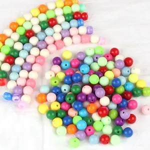 Fábrica Mixed Candy Colors Plástico Acrílico Beads Com Furo 6-14mm Rodada Bubble Gum Beads Para DIY Jóias Fazendo Acessórios