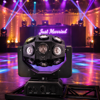 Projecteur de scène à tête mobile 18x10W RGBW avec effet laser LED 4-en-1 DMX512 IP33 pour DJ, événements, mariages - Prix bas
