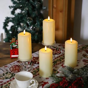 Remote Control LED Pillar <b>Candles</b> <b>Set</b>-Battery Operated Smokeless for Home Decoration Wedding Party & Christmas - Product Image 2