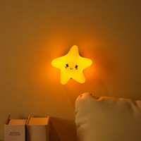 Mini veilleuse à LED, étoile, lune et nuage, à intensité variable, rechargeable, pour chambre à coucher, applique murale décorative, cadeau mignon pour enfants