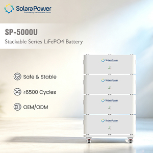Solara Power 5KWH 10KWH LiFePO4 Lithium-Ion <b>Battery</b> 51.2V Solar System Home Power Storage BMS Stackable CAN Split Brick - Product Image 2