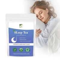 Mélange de tisanes personnalisable OEM pour le sommeil, avec bulbe de lys, graines de lotus, jujube et camomille, pour une routine nocturne relaxante, vente en gros