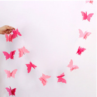 GF Guirlande Colorée Bannière Décorations Papier Dégradé Papillon Suspendu Pour Fête D'anniversaire Mariage Plafond Décor