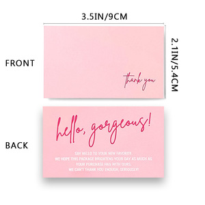 Cartes de remerciement personnalisées avec logo, cartes d'instructions d'entretien, inserts de commentaires pour le commerce électronique, cartes de rétroaction pour petites entreprises - Product Image 1