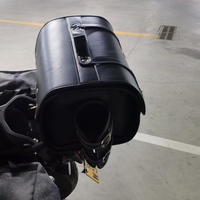 Boîte à bagages arrière universelle pour moto rétro, grande valise vintage Victoria, étanche, avec serrure à combinaison, poche latérale pour bouteille d'eau
