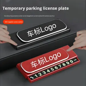 Vente flash : Plaque d'immatriculation <span class=keywords><strong>de</strong></span> voiture avec <span class=keywords><strong>numéro</strong></span> <span class=keywords><strong>de</strong></span> <span class=keywords><strong>téléphone</strong></span> temporaire, en plastique, cachée, multifonctionnelle, créative, pour console centrale - Product Image 4