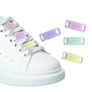 OEM metallo nero decorativo etichette riflettenti scarpe di pizzo occhiello per il commercio all'ingrosso - Product Image 3