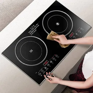 Hot Sale 2 Burners <b>Stove</b> Induction Cooker 110V/220V Kitchen Restaurant Tabletop Cooktop Touch Screen Embedded Glass Commercial D - Product Image 4