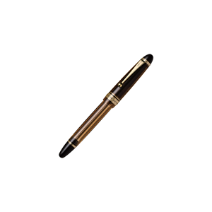 Japan 823 FKK-3MRP Vacuum Fountain <b>Pen</b> 14K <b>Gold</b> No.15 Nib Transparent Black Brown Clear Resin Barrel Four Tip Sizes Gift Case - Product Image 1
