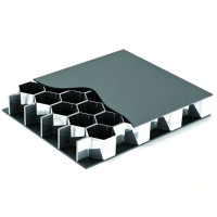Panneau sandwich en aluminium alvéolaire courbé, ignifuge, design moderne, écologique, garantie 5 ans+, pour façade de bâtiment et mur rideau
