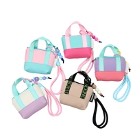 Sac à main mini rose de haute qualité, étui pour écouteurs, boîte de rangement porte-clés, organisateur de câbles de données, protège-câbles, porte-monnaie et porte-cartes