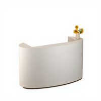 Bureau d'accueil Qt-234x, luxe léger, cuir véritable, mobile, simple et moderne, adapté aux salons de beauté, aux magasins de vêtements