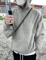 Ensemble sweat-shirt et pantalon de survêtement pour homme, 100% coton, motif uni, streetwear de haute qualité avec design doublé pour l'automne