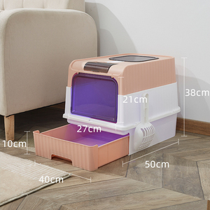 Hyra kèm theo Mèo Hộp ngăn chặn rác để phân tán mèo con mèo nhà vệ sinh mèo khay với ngăn kéo - Product Image 5