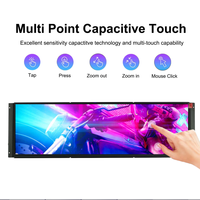 Wisecoco Layar Panjang 14.5 Inci 2k 2560x720, Layar Sentuh Kapasitif, Monitor LCD Ultra Lebar