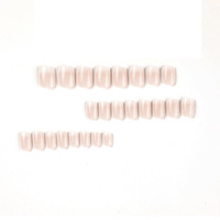 Faux ongles carrés courts à presser, 24 pièces, dégradé rose nude brillant, pour femmes, usage quotidien, bureau, mariée, manucure, cadeau, tendance
