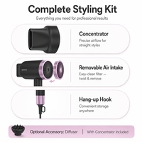 Sèche-cheveux professionnel 2200 W à moteur DC pour usage domestique avec concentrateur, séchage rapide, usine OEM pour des résultats professionnels