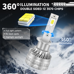 <span class=keywords><strong>R11</strong></span> Super brillante automotriz LED faros último diseño 6000K Color H1 H4 H7 H11 9005 9006 9012 coche LED bombillas ventilador - Product Image 2