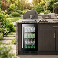 NE-353-12 Zone unique commerciale 1-10 ° Réfrigérateur de présentation de boissons C, 140L, mini-bar avec étagères métalliques