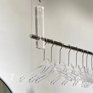 Biểu Tượng Tùy Chỉnh Cá Nhân Chrome Vàng Móc Áo Trong Suốt Acrylic Móc Áo Rõ Ràng Quần Áo Trong Suốt Acrylic Móc Với Logo - Product Image 5