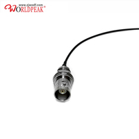 Câble d'extension coaxial RG113/RG178 de 113 mm (1,37 mm) avec connecteur BNC femelle étanche à montage sur panneau arrière vers connecteur UFL femelle coudé