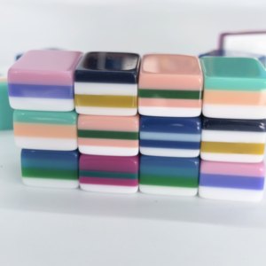 Jeu de Mahjong en Acrylique Superposé, Personnalisé Effet Nacre Écaille de Tortue, Mahjong Américain Singapourien, Jeu de Tuiles Rummy, Tuiles de Jeu Rummikub - Product Image 4
