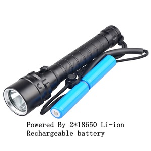 ไฟฉายดําน้ํา LED แบบชาร์จไฟได้สว่างเป็นพิเศษไฟใต้น้ํากันน้ําสําหรับการดําน้ําในถ้ําทะเลน้ําลึก - Product Image 6