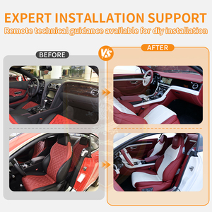 High Quality Leather Car Interior Trim Parts for Bentley GT <strong>Continental</strong> Center Console Dashboard Seat Covers Steering Wheel - Product Image 2