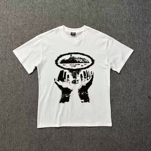 Camiseta de Manga Corta Corteiz Devil's Island Phantom con Estampado de Palmeras, Holgada, de Algodón, Estilo Urbano y Moderno - Product Image 3