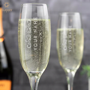 Personalized Wedding <strong>Champagne</strong> <strong>Flutes</strong> Laser Etched Custom Tulip <strong>Champagne</strong> Glass Text Luxury Bespoke Prosecco Glass for Weddings - Product Image 3