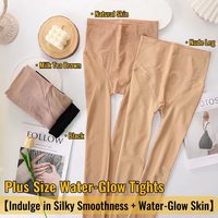 Collants d'hiver tricotés grande taille 100g effet translucide soyeux et lisse, taille haute respirante, entrejambe cœur, OEM