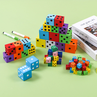 Dés en mousse personnalisés multicolores en EVA souple imprimé, non magnétiques, cubes éducatifs pour l'apprentissage de l'arithmétique de base