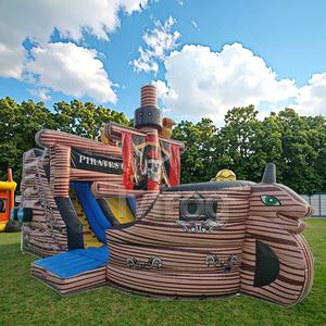 Toboganes de Agua Inflables para Patio de Juegos, Tobogán de Barco Pirata Inflable, Castillo Hinchable Combinado para Niños, para <span class=keywords><strong>Alquiler</strong></span> Comercial - Product Image 1