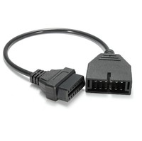 Cable Adaptador para Vehículos GM de 12-16 Pines, Arnés de Cableado Automotriz de Conversión de 12 Pines OBDII a 16 Pines GM, Compatible con 12-24V